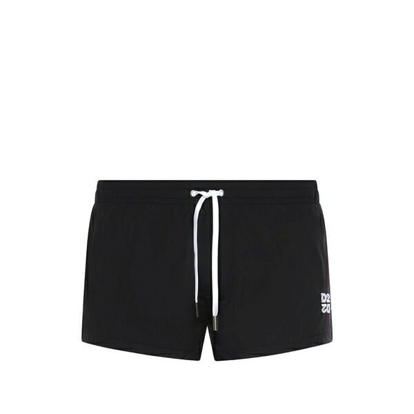 ディースクエアード メンズ 心地好いズボン下 ボトムス Logo-print swim shorts Black