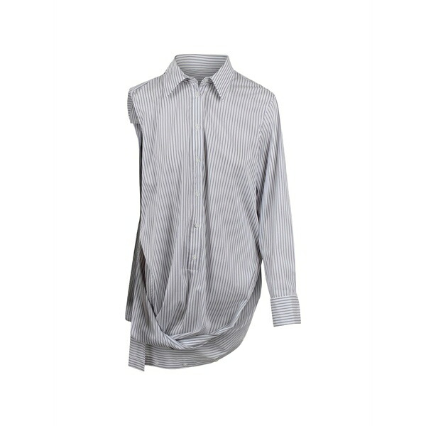 バロッサ レディース プルオーバー トップス Jadore asymmetric striped shirt Grey