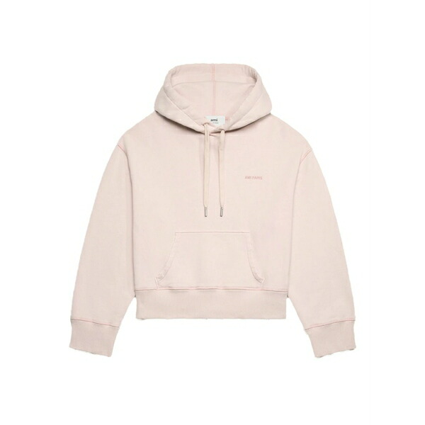 意中の女 メンズ パーカー・スウェットシャツ アウター Logo-embroidered cotton hoodie Pink