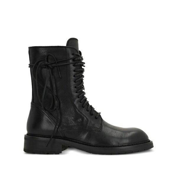アン ドゥムルメステール レディース ブーツ シューズ Lace-up leather boots Black