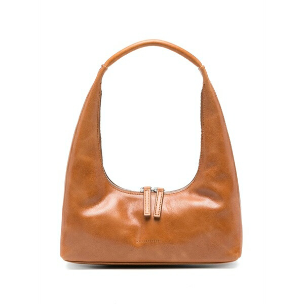 マージ シャーウッド レディース ショルダーバッグ バッグ Zip leather shoulder bag Brown｜asty