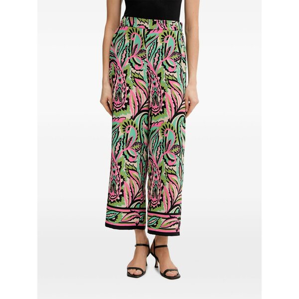 ジョセフリブコフ レディース 心地よいズボン下 ボトムス Floral-print trousers Green