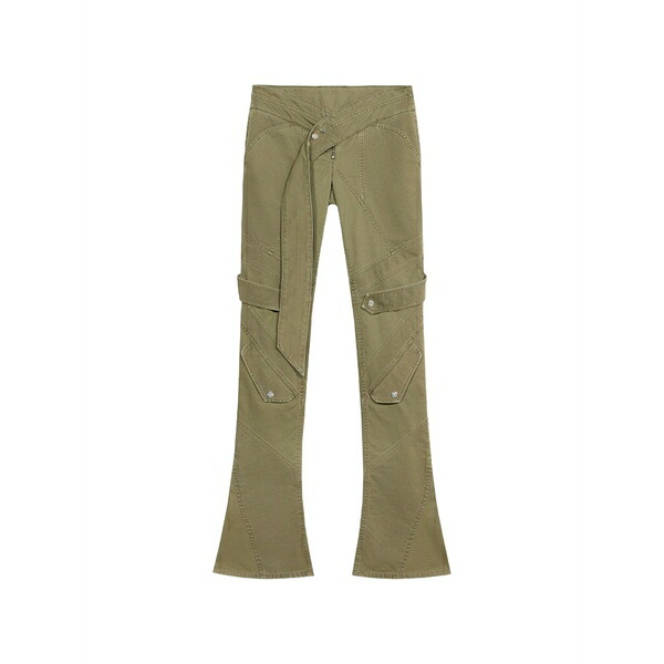 ブルマリン レディース 心地よいズボン下 ボトムス Belted trousers Green