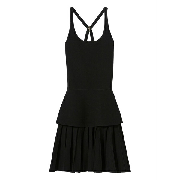 クローディピエルロ レディース 衣装 トップス Pleated knit mini dress Black