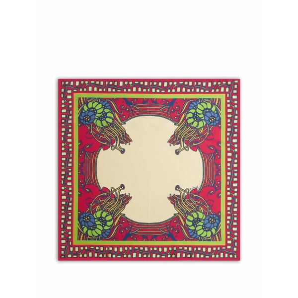 ラ・ダブル・ジェイ レディース 消音装置・袈裟・えり巻き 添え物 Foulard printed scarf Red