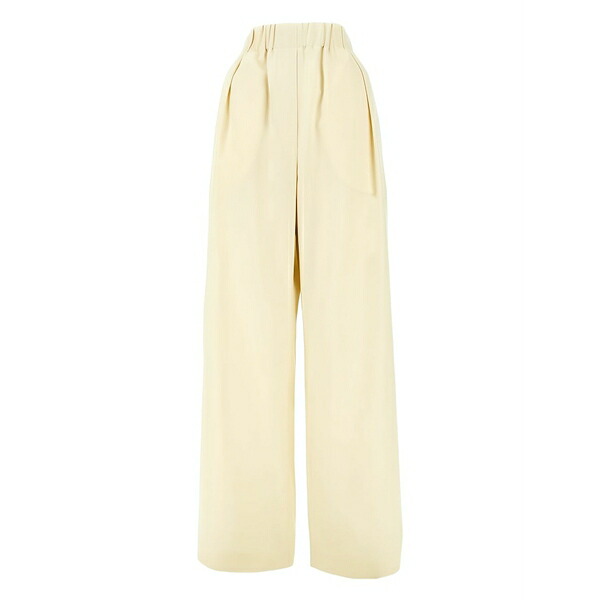 ジル・サンダー レディース カジュアルパンツ ボトムス Pleated elasticated trousers Neutrals|asty