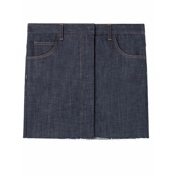 エーゼット 製造所 レディース スコート ボトムス X lutz huelle boule raw-cut edge denim skirt Blue