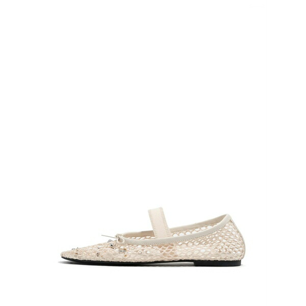 ビンバ イ ローラ レディース サンダル シューズ Embellished mesh ballet flats White