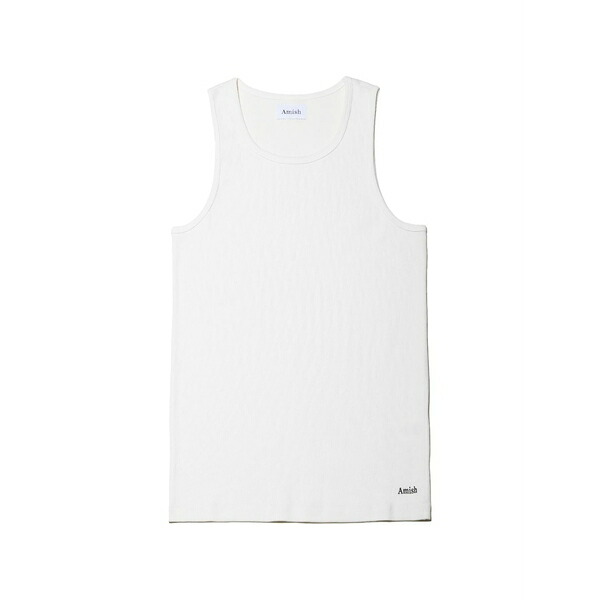 アミッシュ メンズ ティーシャツ トップス Logo-print tank top Neutrals
