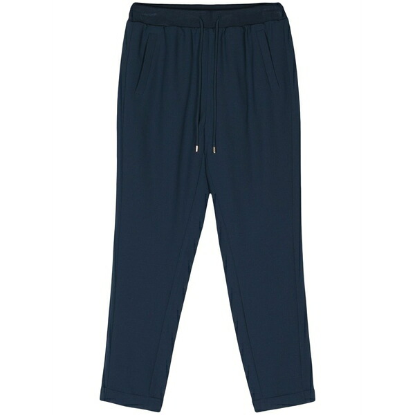 リュージョー レディース 心地好いズボン下 ボトムス Mid-rise tapered trousers Blue