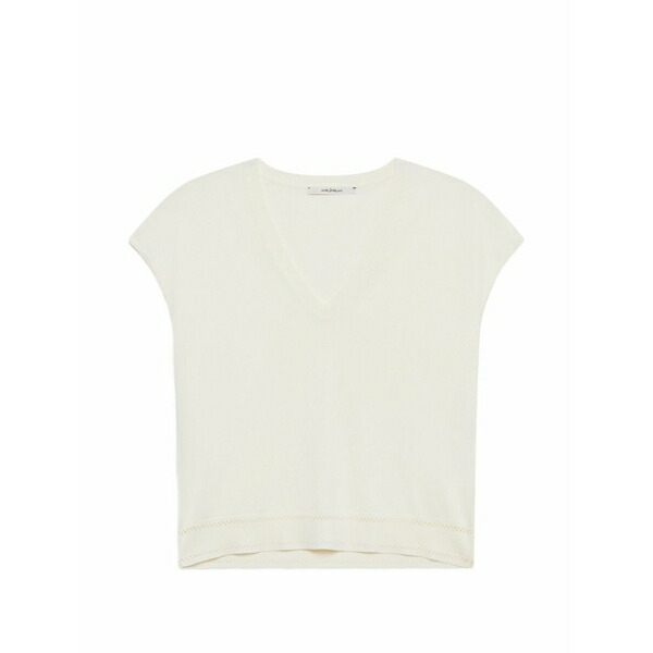 マリパルミ レディース カットソー トップス V-neck vest Neutrals