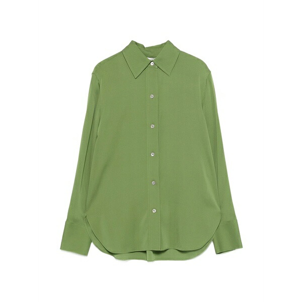 ヴィンス レディース ティーシャツ トップス Button-front shirt Green