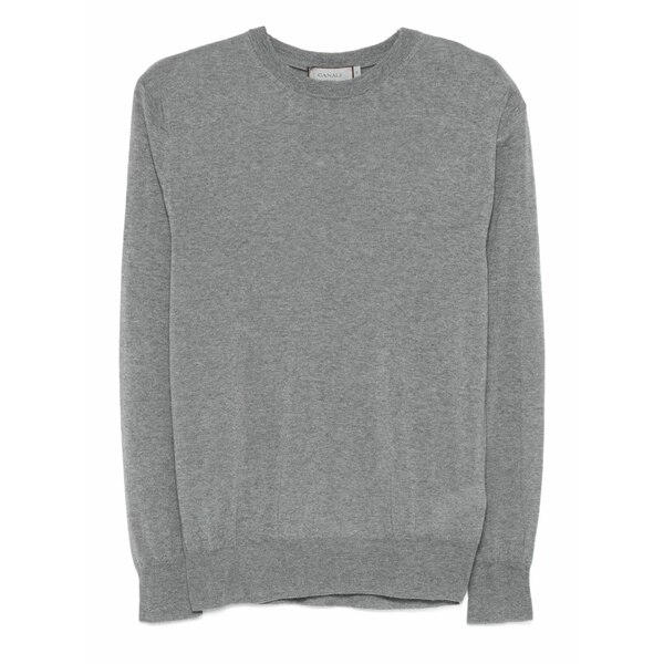 カナーリ メンズ ティーシャツ トップス Round-neck wool t-shirt Grey
