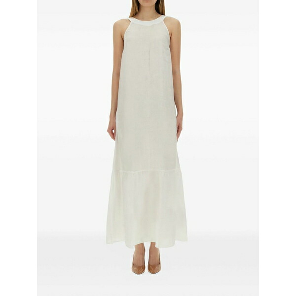 １２０％リノ レディース 衣裳 トップス Round-neck tiered dress White