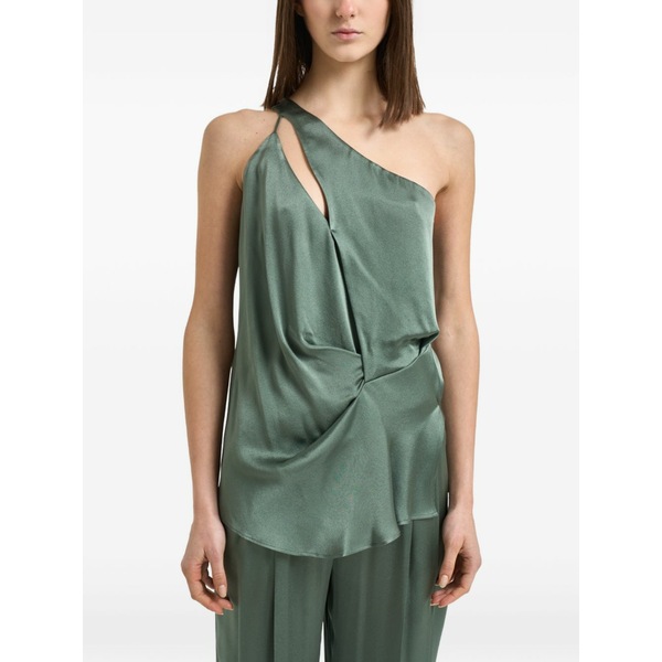 セミクチュール レディース プルオーバー トップス Cut-out one-shoulder top Green