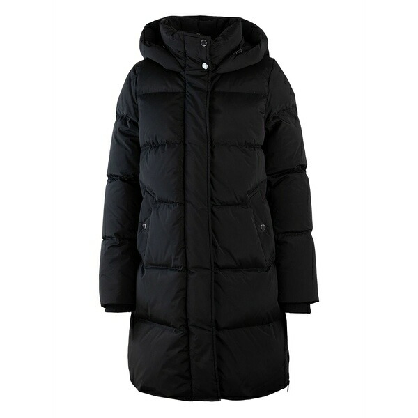 羊毛 金持ち レディース 上衣＆上衣 アウター Hooded puffer jacket  Black