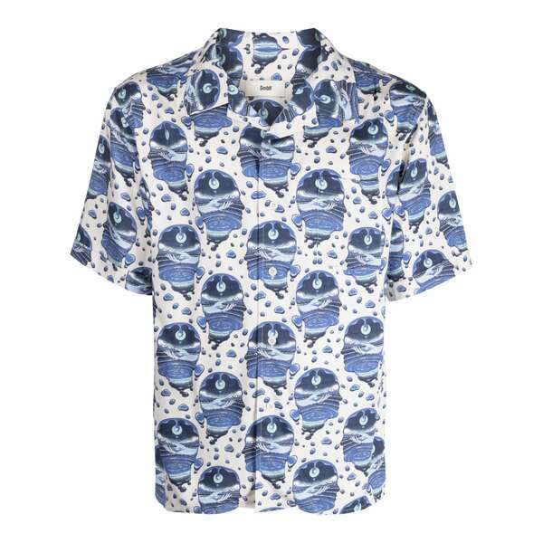 ゲーエムベーハー メンズ プルオーバー トップス Graphic-print short-sleeve shirt Blue