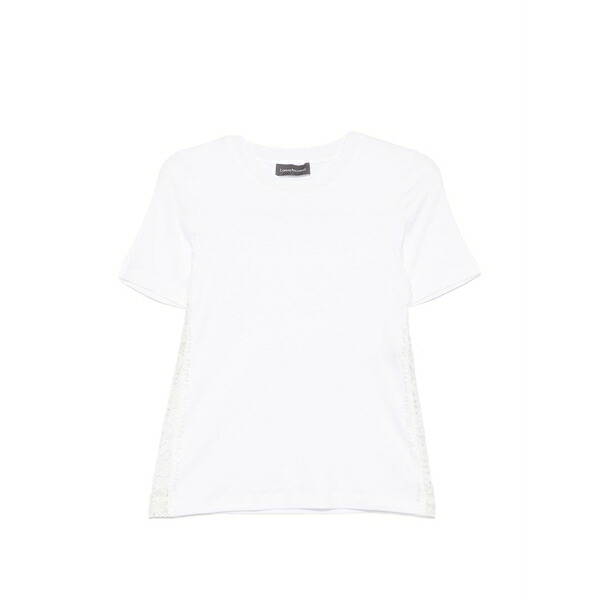 ロレーナアントニアッツィ レディース ティーシャツ トップス Lace-trim t-shirt White