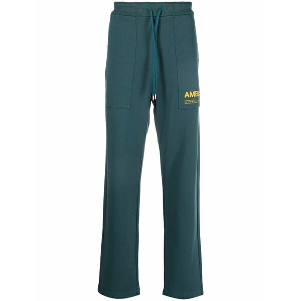 アンブッシュ メンズ 心地よいズボン下 ボトムス Logo-print track pants Green