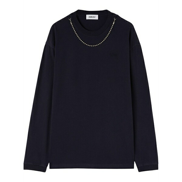 アンブッシュ メンズ パーカー・スウェットシャツ アウター Chain-embellished cotton sweatshirt Blue