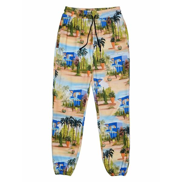 受け答え ベンジャミンズ メンズ 心地好いズボン下 ボトムス Graphic-print track pants Green