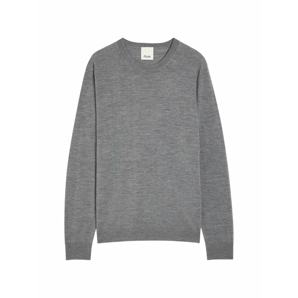 アリュード メンズ 編み物\u0026プルオーバー アウター Crew-neck long-sleeve sweater Grey