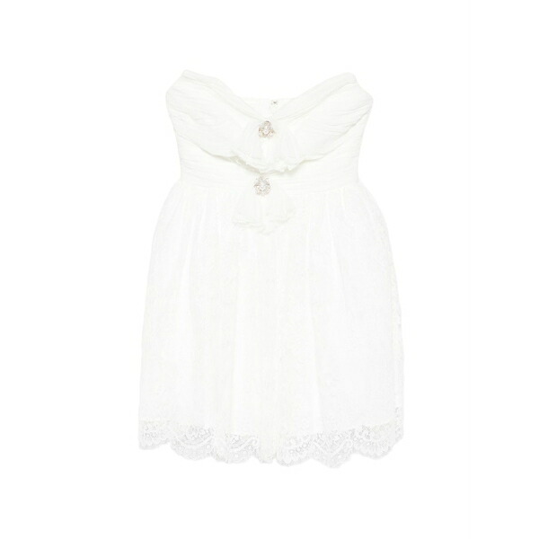 セルフ・ポートレイト レディース 衣装 トップス Strapless mini dress White