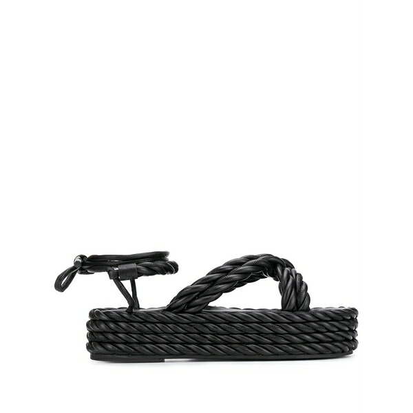 ヴァレンティノ ガラヴァーニ レディース サンダル シューズ Rope platform sandals Black