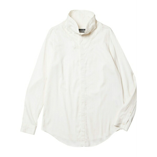 ユリウス メンズ プルオーバー トップス Volcano neck shirt White