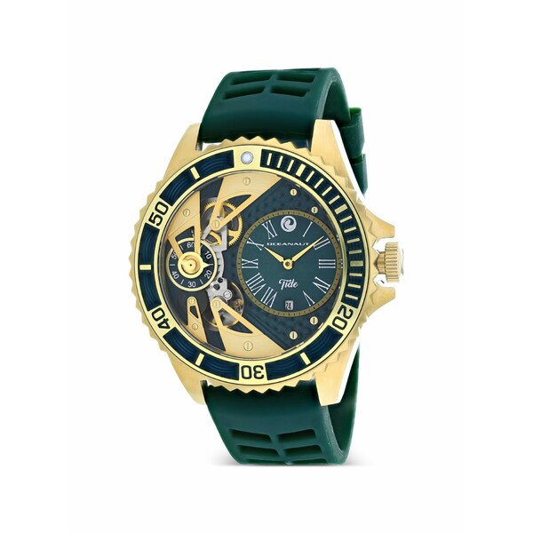 オーシャナット メンズ 腕時計 アクセサリー Tide skeleton 48mm watch Green｜asty