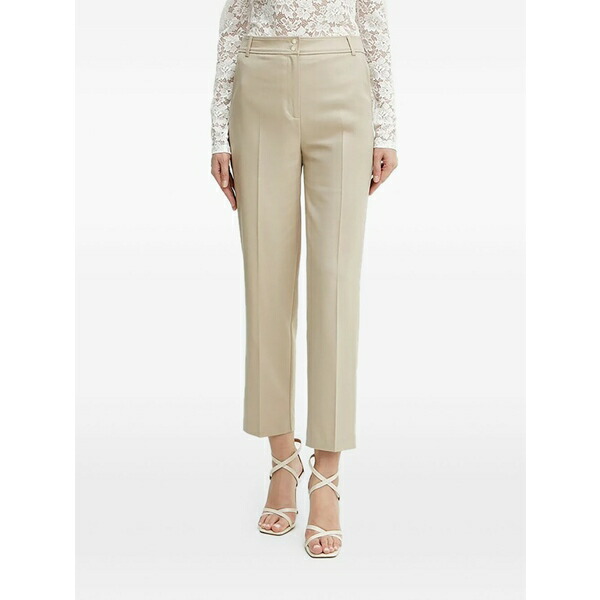 モーガンレーン レディース 心地よいズボン下 ボトムス Pressed-crease trousers Neutrals