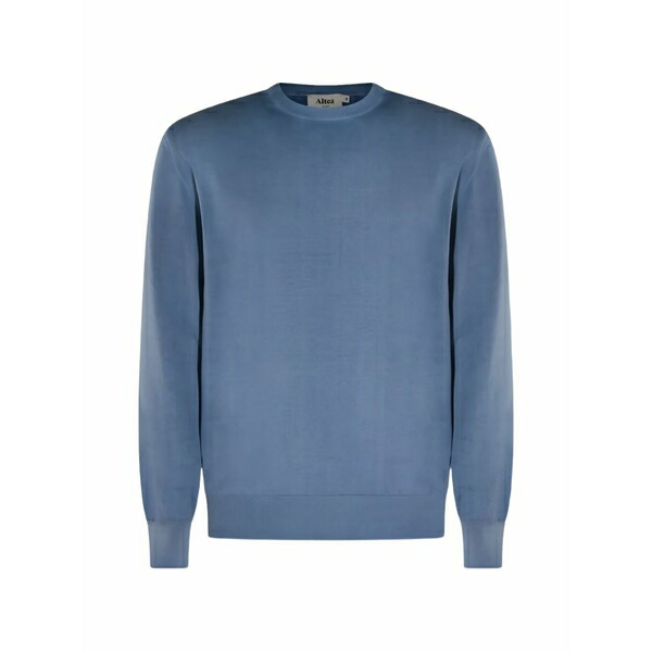 アルテア メンズ 編み物\u0026プルオーバー アウター Crew-neck long-sleeve sweater Blue