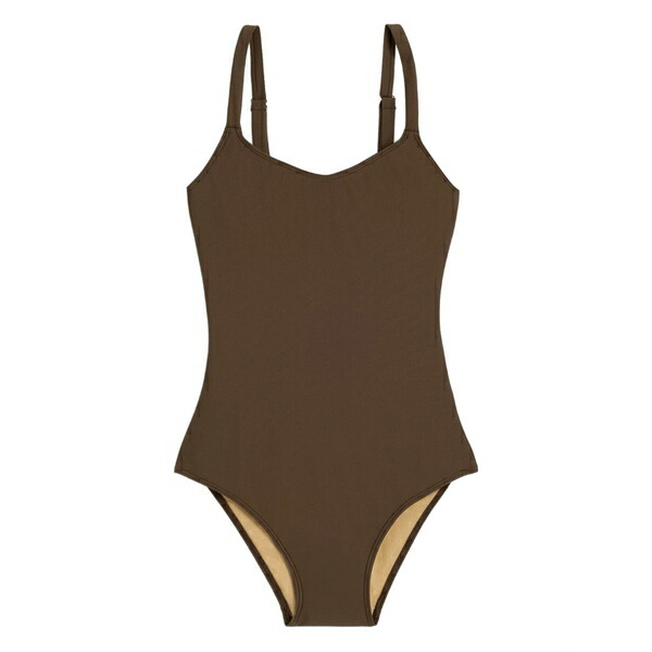 意中の女 レディース 衣裳 トップス Scoop-neck swimsuit Brown