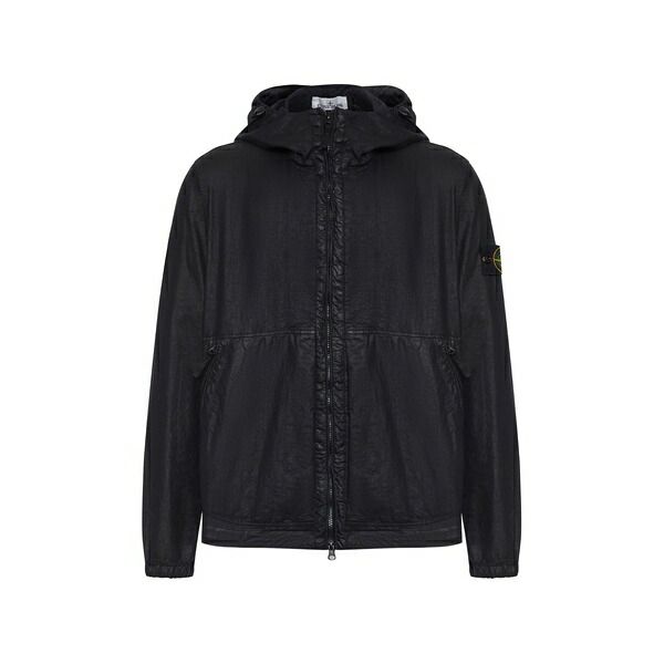 ストーンアイランド メンズ 上衣＆上衣 アウター Hooded zip jacket Black