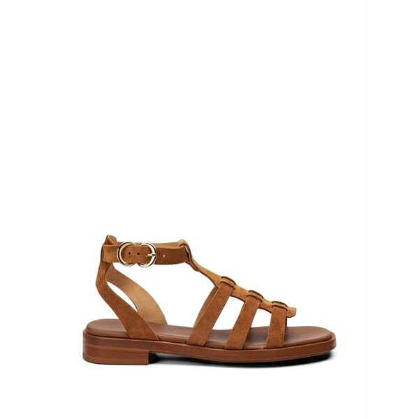亭主持ち レディース サンダル シューズ Suede cage sandals Brown