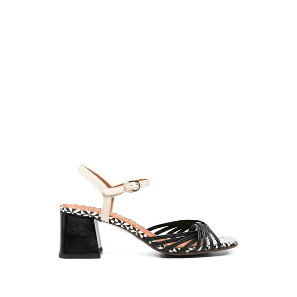 チエミハラ レディース サンダル シューズ Leske strappy leather sandals Black