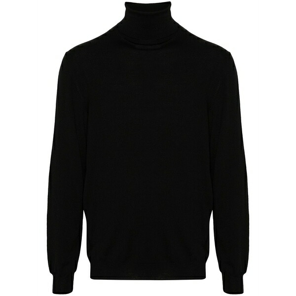 ザノーネ メンズ 編み物\u0026プルオーバー アウター Fine-knit sweater Black