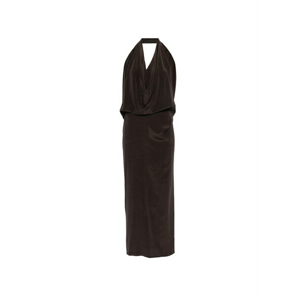アリジ レディース 衣装 トップス Sleeveless draped maxi dress Brown