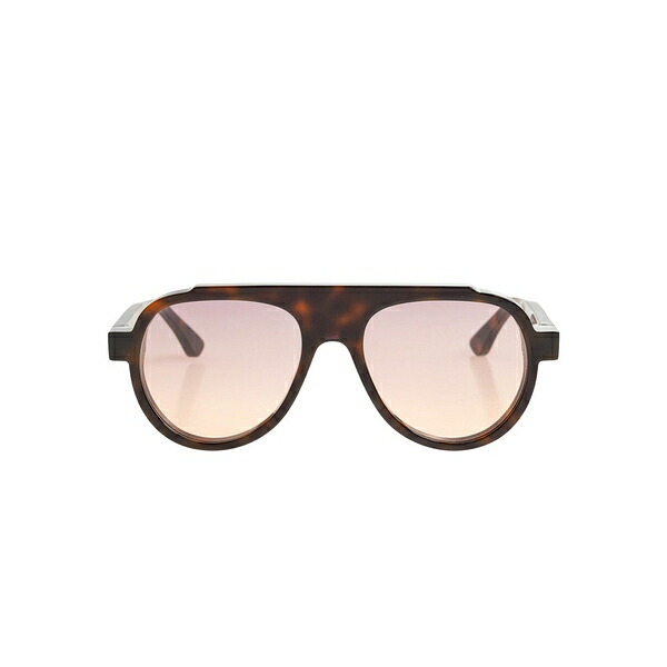 ティエリー ラスリー メンズ サングラス・アイウェア 添え物 Browline-frame sunglasses Brown