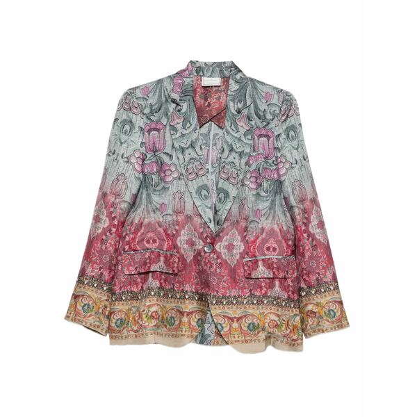 ピエール＝ルイ・マシア レディース 上衣＆上衣 アウター Floral-print silk jacket Blue