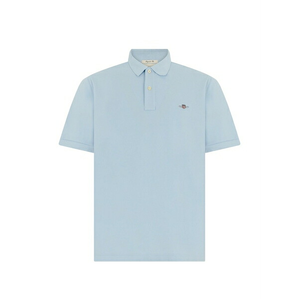 ガント メンズ スポーツシャツ トップス Logo-embroidered piqu￡ polo shirt Blue
