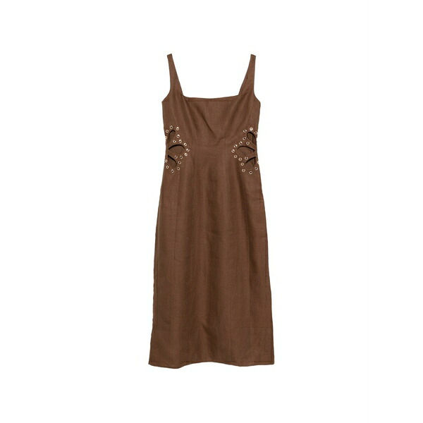 マージュ レディース 衣裳 トップス Eyelet-detail MIDI dress Brown