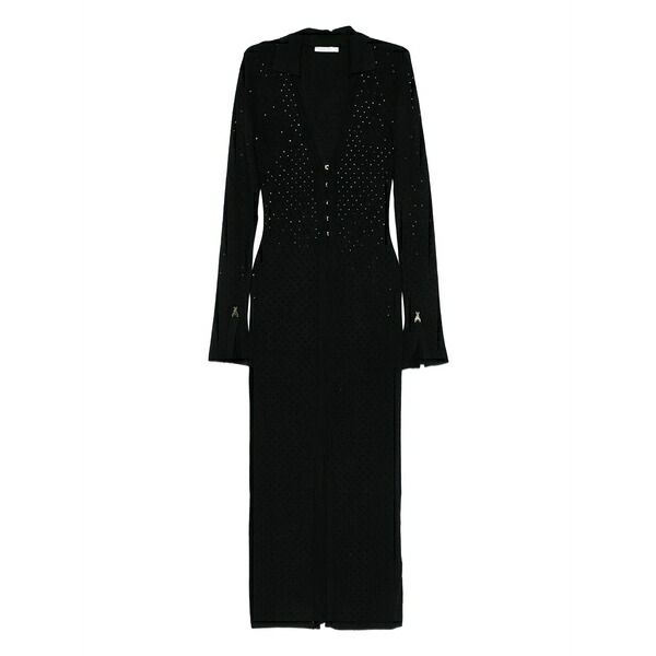 パトリツィア ペペ レディース 衣裳 トップス Embellished button-front MIDI dress Black