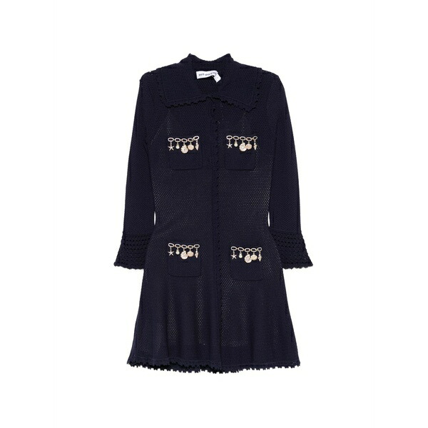 セルフ・ポートレイト レディース 衣裳 トップス Charm-embellishment mini dress Blue