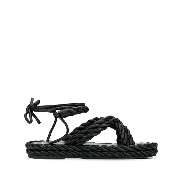 ヴァレンティノ ガラヴァーニ レディース サンダル シューズ The rope ankle-tie sandals Black