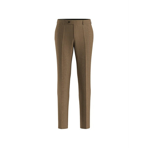 雇い主 メンズ 心地好いズボン下 ボトムス X beckham button trousers Brown