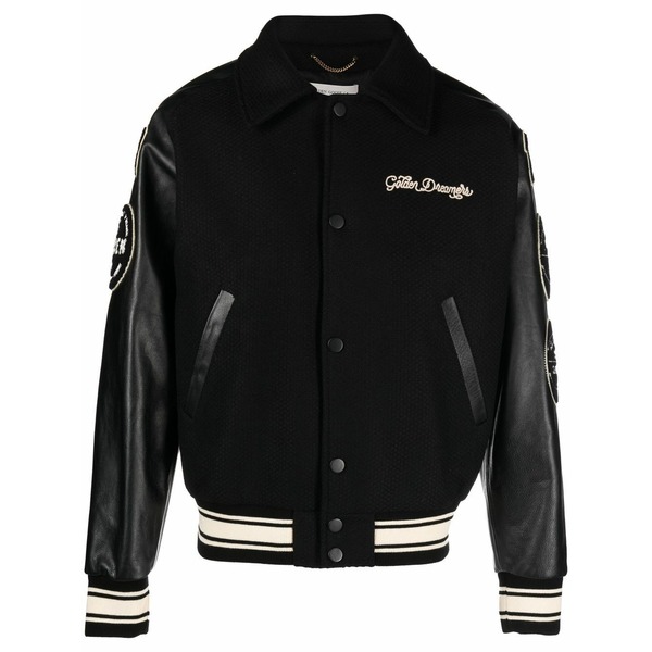 ゴールデングース メンズ 上衣＆上衣 アウター Embroidered letterman jacket  Black