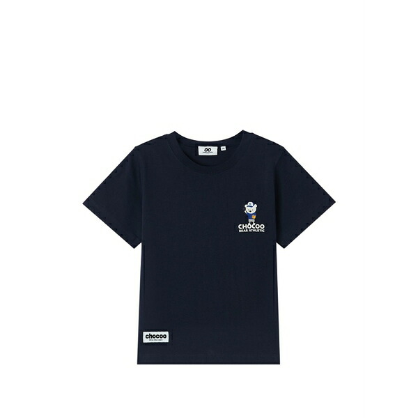 黒茶 メンズ ティーシャツ トップス Graphic-print cotton t-shirt Blue