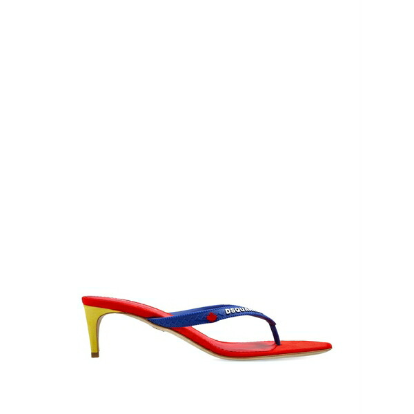 ディースクエアード レディース サンダル シューズ Colour-block sandals Red