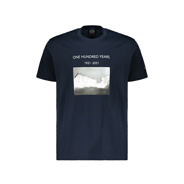 ポールアンドシャーク メンズ ティーシャツ トップス Graphic-print cotton t-shirt Blue